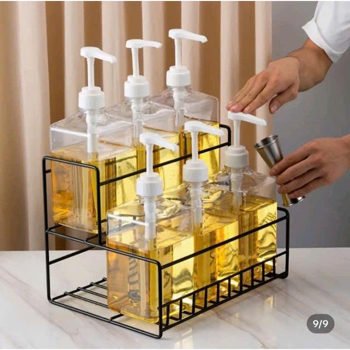Bình bơm siro ,nước dường  1600ml - bằng nhựa dành cho quầy pha chế