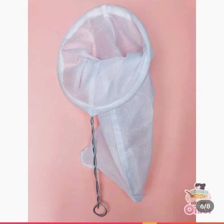 Vợt Vải cán INOX lọc trà- cà phê duơng kính 19*34cm