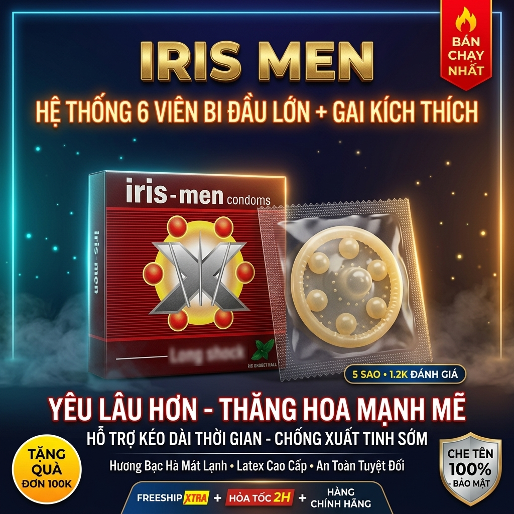 Bao Cao Su Gai 6 Bi Lớn 5 cái STORM Kéo dài thời gian Bcs nhiều gai gân gắn bi siêu mỏng độc đáo 49mm/52mm shop XMARVEL