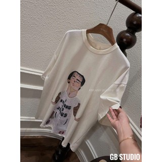 PHẠM THÙY SHOP: ÁO PHÔNG BE IN HÌNH ÁO PHÔNG JESSUS FORM OVERSIZE