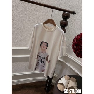 PHẠM THÙY SHOP: ÁO PHÔNG BE IN HÌNH ÁO PHÔNG JESSUS FORM OVERSIZE