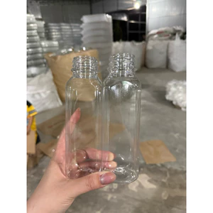Combo 50 Chai Nhựa Miệng Rộng 330ml và 500ml Tròn, Vuông Kèm nắp