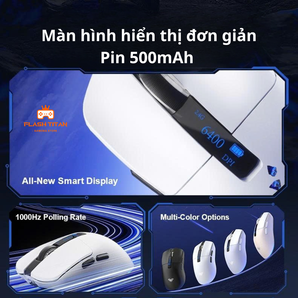Chuột Không Dây Gaming AULA SC590 Pro, Có Màn Hình Hiển Thị, Kết Nối 3 Chế Độ, Dùng Cho PC, laptop, Chơi Game, văn phòng | BigBuy360 - bigbuy360.vn