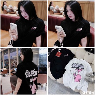 PHẠM THÙY SHOP: ÁO PHÔNG IN HÌNH CHÚ BÁO HỒNG FORM OVERSIZE