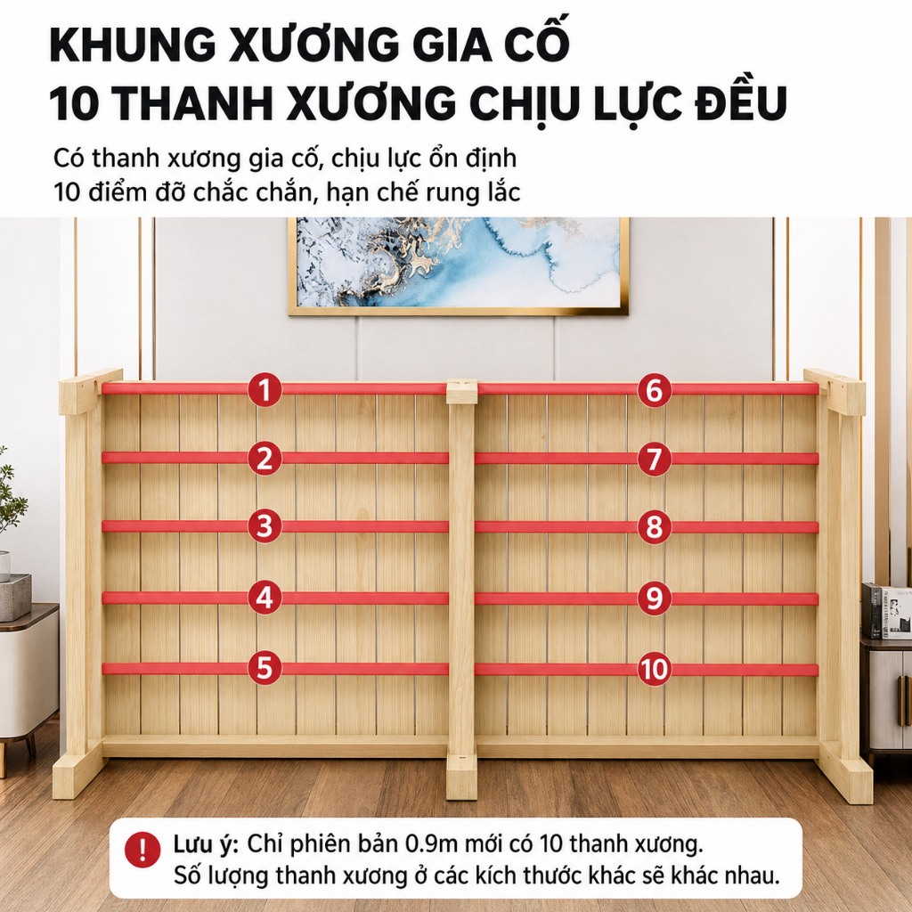 CONOCO Giường gấp gọn gỗ tự nhiên 100% không cần lắp đặt, giường đơn cao cấp chắc chắn