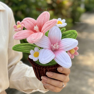 Set Nguyên Liệu Tự Làm Hoa Nhung Kẽm Loại 1 Cao Cấp [Velours.bloom] - Đầy Đủ Phụ Kiện & Hướng Dẫn