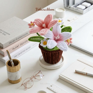 Set Nguyên Liệu Tự Làm Hoa Nhung Kẽm Loại 1 Cao Cấp [Velours.bloom] - Đầy Đủ Phụ Kiện & Hướng Dẫn