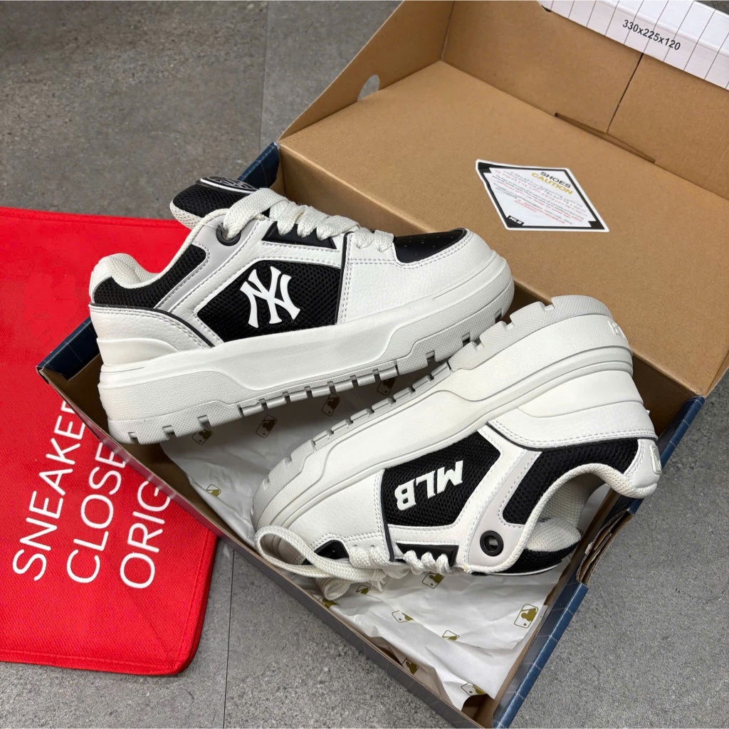 [Chính hãng] Giày MLB Korea Chunky Liner Wide New York Yankees Black - 3ASXCLW4N-50BKS