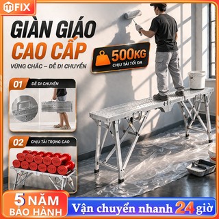 [HOT] Giàn Giáo Gấp Gọn Di Động, Điều Chỉnh Chiều Cao, Có Thể Xếp Chồng, Khung Thép Chắc Chắn, Chịu Tải 500KG