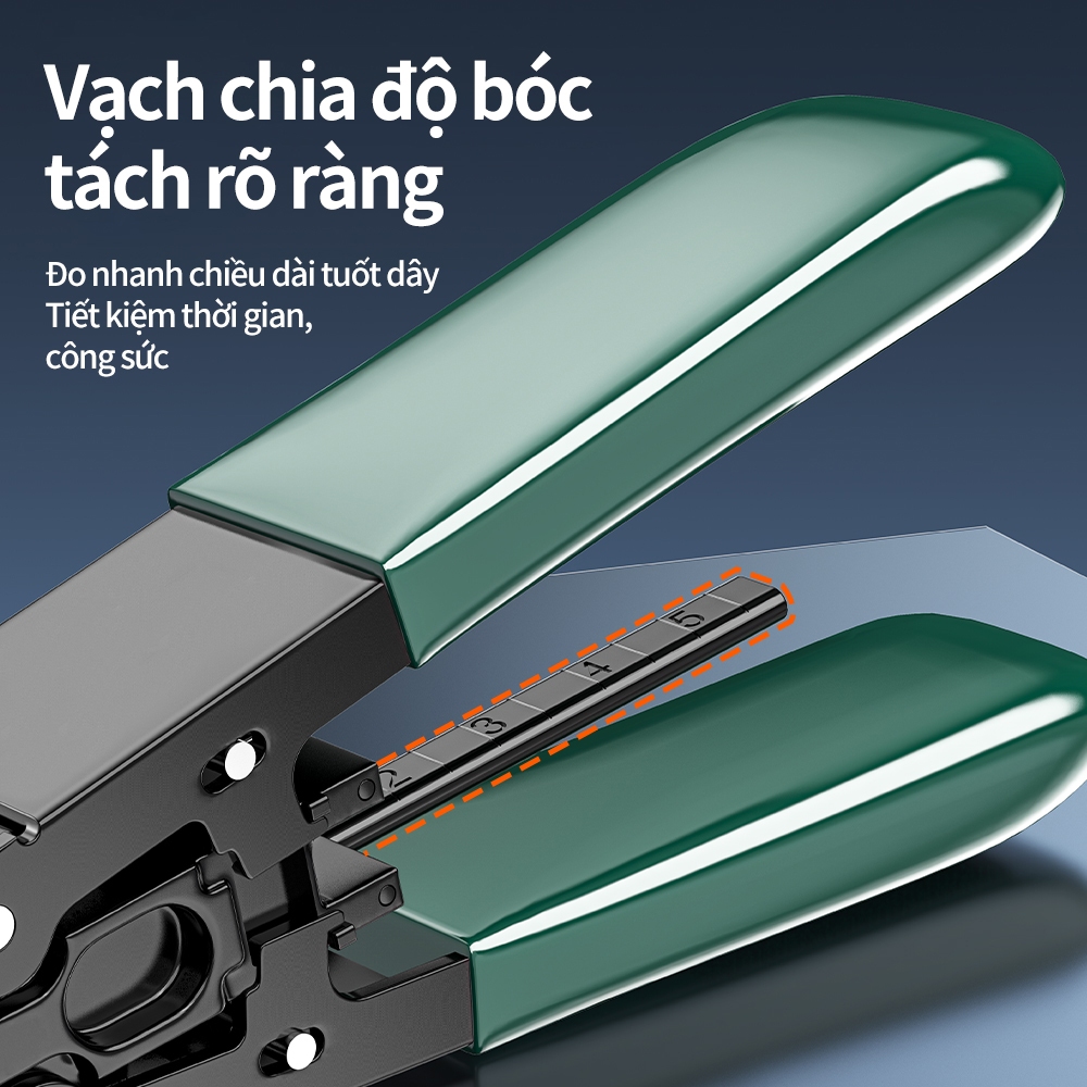 Kìm tuốt vỏ cáp quang – phiên bản lạnh có thang đo, bóc vỏ không làm đứt lõi/cap lõi – dụng cụ FTTH chính xác cao