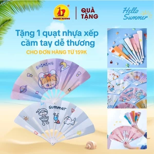 Quà tặng Quạt xếp - Bút mực đen kiểu dáng dễ thương, tặng ngẫu nhiên