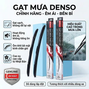 Cần Gạt Mưa Ô Tô Chính Hãng DENSO Gạt Sạch Không Vết, Êm Ái Không Kêu, Đa Size Cho Toyota Hyundai Honda Kia Mazda Mits