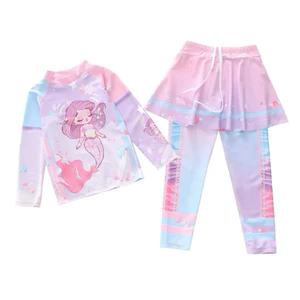 Đồ bơi cho bé gái size 8-40kg chất thun bơi dầy dặn, đồ bơi bé gái giữ nhiệt chống nắng chân váy cách điệu