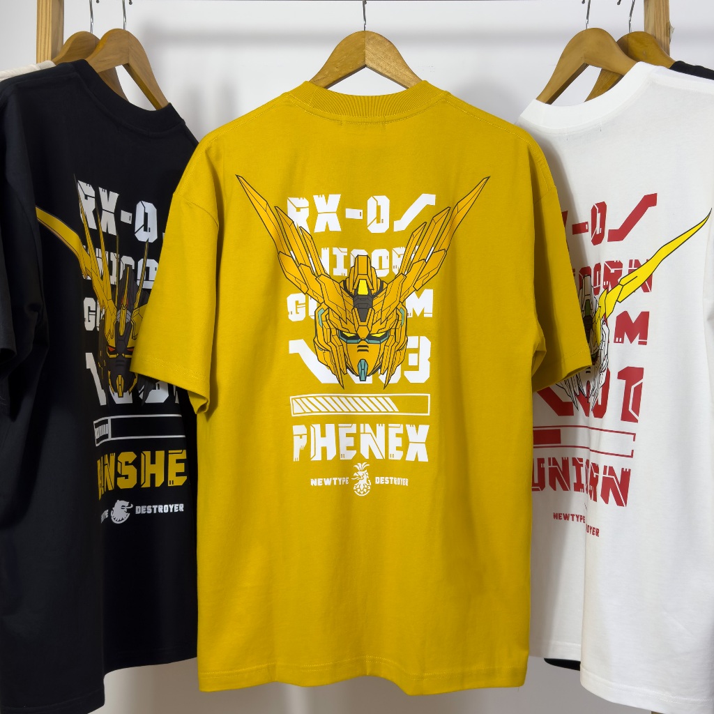 Áo thun Phenex G.U.N.D.A.M Nam Nữ Unisex Form Rộng Oversized
