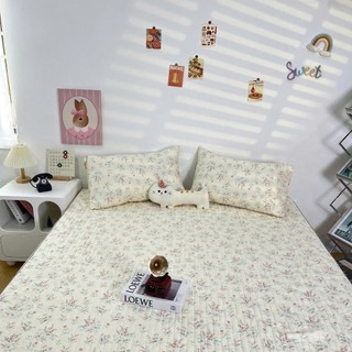Bộ ga giường và vỏ gối Cotton Icy chần bông M2T BEDDING - bộ gồm 1 ga giường và 2 vỏ gối nằm
