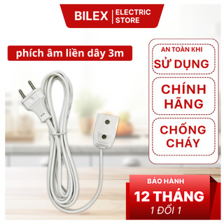 Dây điện liền phích 500w dây dài 3m, 5m VINAMAX – Dây nguồn nối dài ổ cắm, vỏ trắng, an toàn