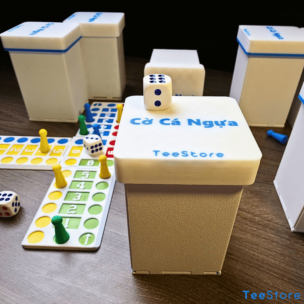 [Boardgame] Cờ Cá Ngựa mini - Bộ cờ có thể gấp gọn, tiện lợi, an toàn - Custom tên theo yêu cầu