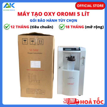 Máy Tạo Oxy 5 Lít OROMI SZ-5AW - Máy Thở Oxy Tại Nhà, Tích Hợp Xông Khí Dung