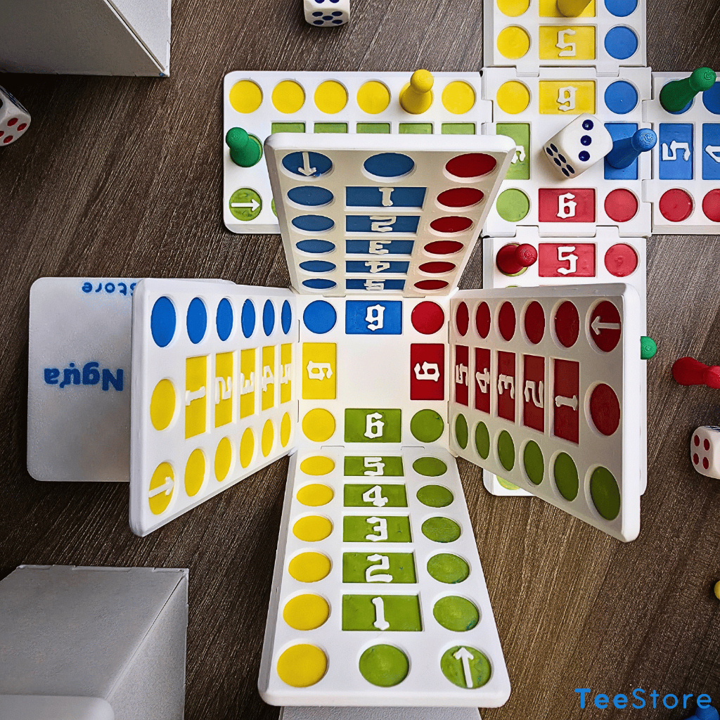 [Boardgame] Cờ Cá Ngựa mini - Bộ cờ có thể gấp gọn, tiện lợi, an toàn - Custom tên theo yêu cầu