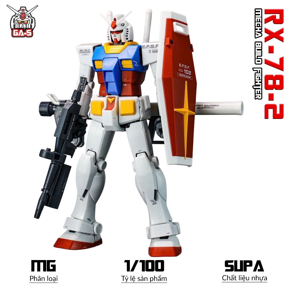 Mô hình MG RX-78-2 Ver 2.0, 1/100 Mecha, Đồ chơi lắp ráp nhựa | Shopee ...