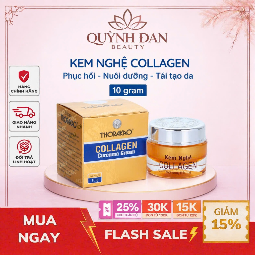 Kem Nghệ Collagen Thorakao Căng Bóng Da Mặt 10G