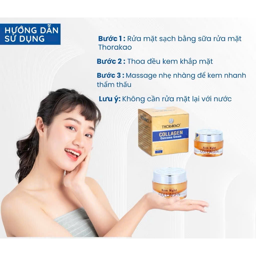 Kem Nghệ Collagen Thorakao Căng Bóng Da Mặt 10G