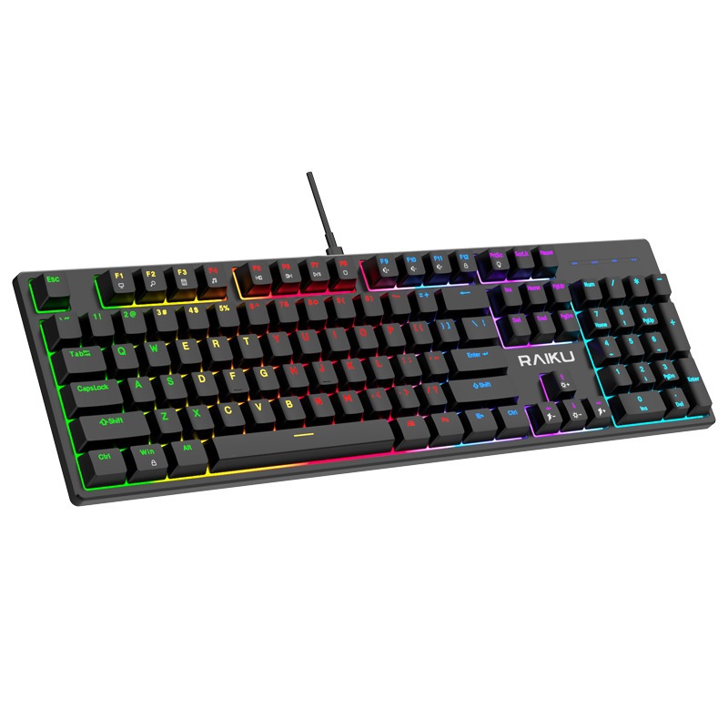 Bàn Phím Cơ RAIKU L3000 Gaming LED RGB – Switch Nhạy, Gõ Êm, Thiết Kế Cá Tính, Phù Hợp Game Thủ & Văn Phòng