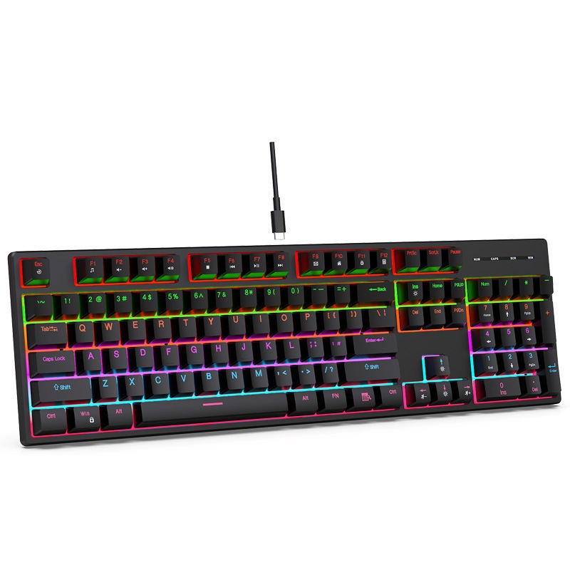 Bàn Phím Cơ RAIKU L3000 Gaming LED RGB – Switch Nhạy, Gõ Êm, Thiết Kế Cá Tính, Phù Hợp Game Thủ & Văn Phòng