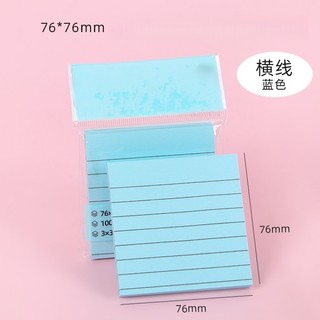 【HOT】Giấy ghi chú có dòng kẻ, kích thước 76x76 mm - 4 màu nhẹ nhàng, 100 tờ/gói