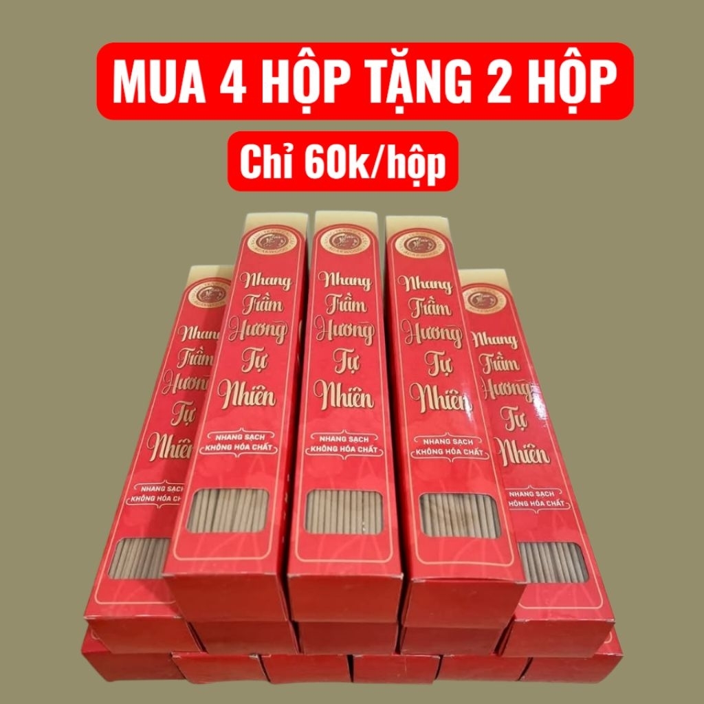 [300 Cây 40cm ] Nhang Trầm Hương Thiên Mộc Sơn - Mùi Thơm Dịu Nhẹ Dễ Chịu - An Toàn