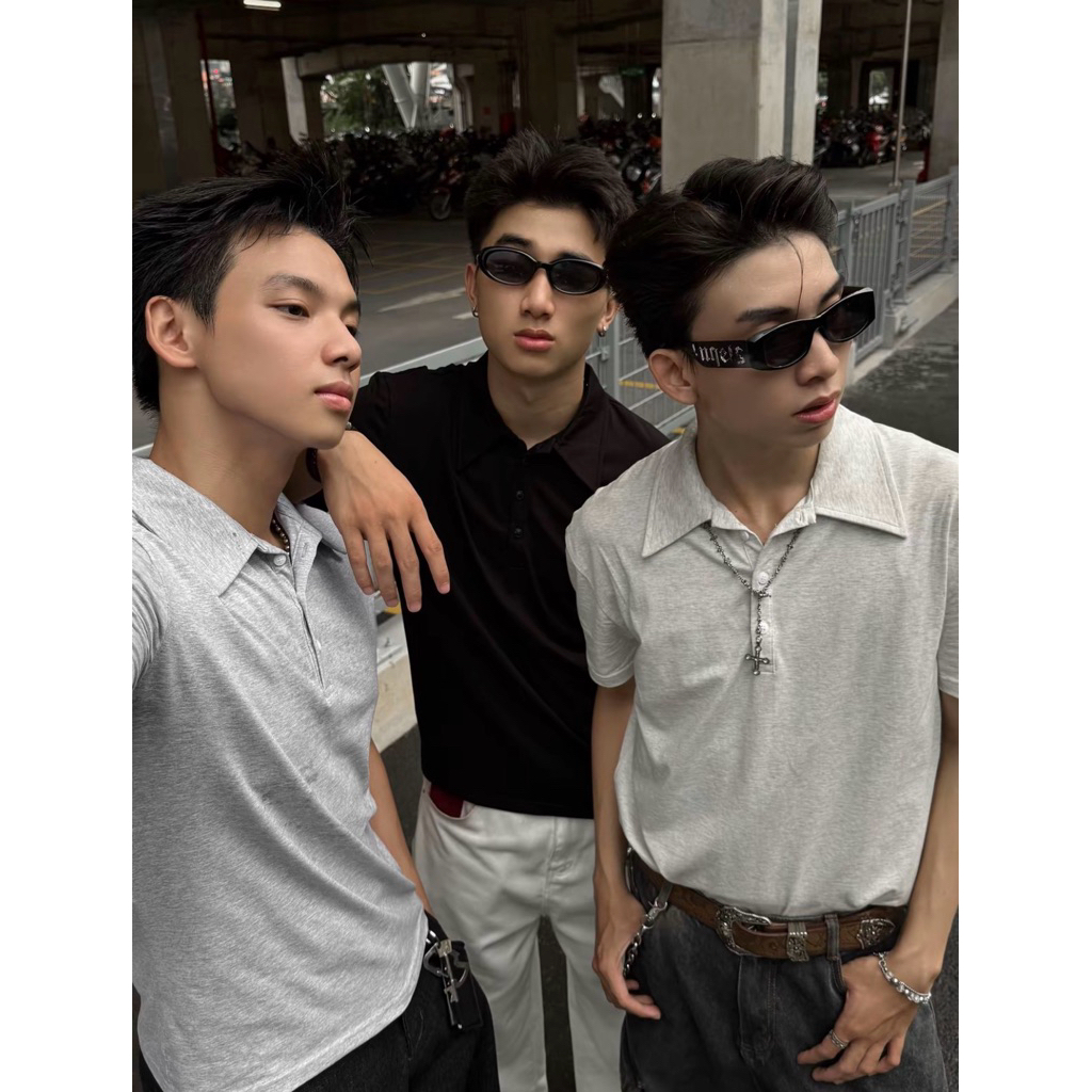 Áo Polo Buttoned Form Cleanfit Tôn Dáng, mát lạnh, không nhăn, co dãn 4 chiều, Form áo ngắn hơn bảng size dáng Croptop