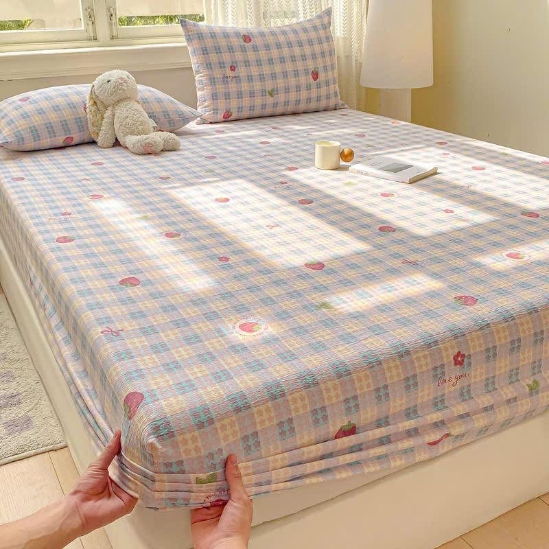 Set Ga + 2 vỏ gối đầu cotton icy mềm mại, thoáng mát thấm hút mồ hôi nằm không bí nóng