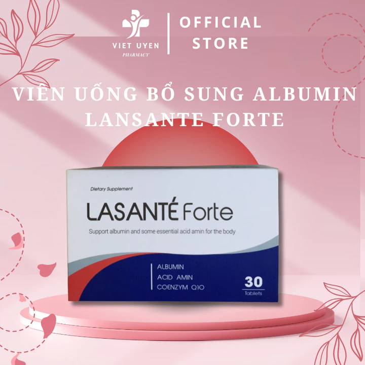Viên Uống Bổ Sung Albumin Lasante Forte - Bổ Sung Đạm Albumin, CoQ10, Giúp Phục Hồi Thể Trạng, Giảm Mệt Mỏi Hộp 30 Viên