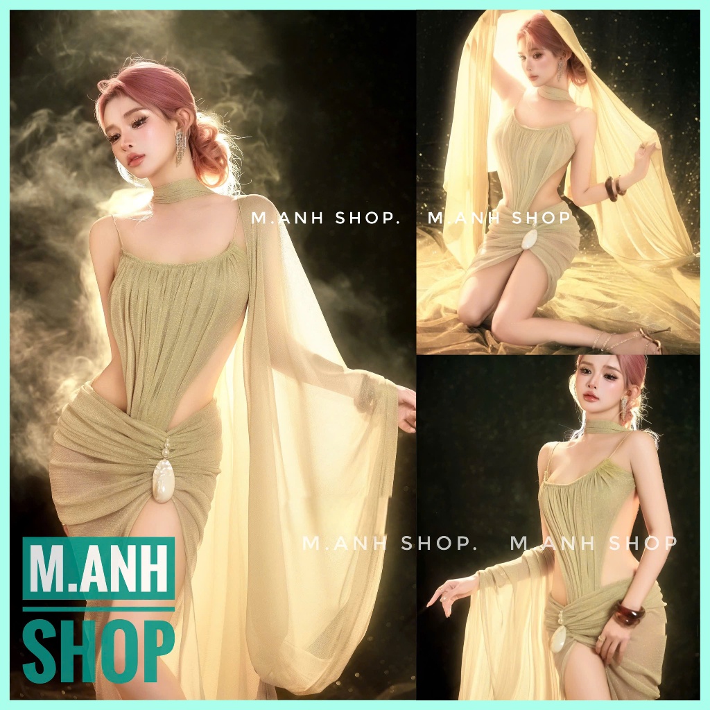 Sét Body Sling Backless Gợi Cảm Chụp Ảnh Nghệ Thuật Studio Chụp Ảnh Nàng Thơ