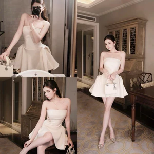 Váy quây dáng xòe thắt eo V232 SM