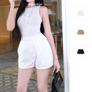 Quần Short Nữ A Shape Linen, Chất Vải Linen Ướt Thoải Mái, WQS012 SOME HOW STORE