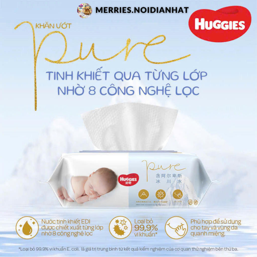 1 GÓI KHĂN ƯỚT HUGGIES GOLDEN WET WIPES 80MIẾNG