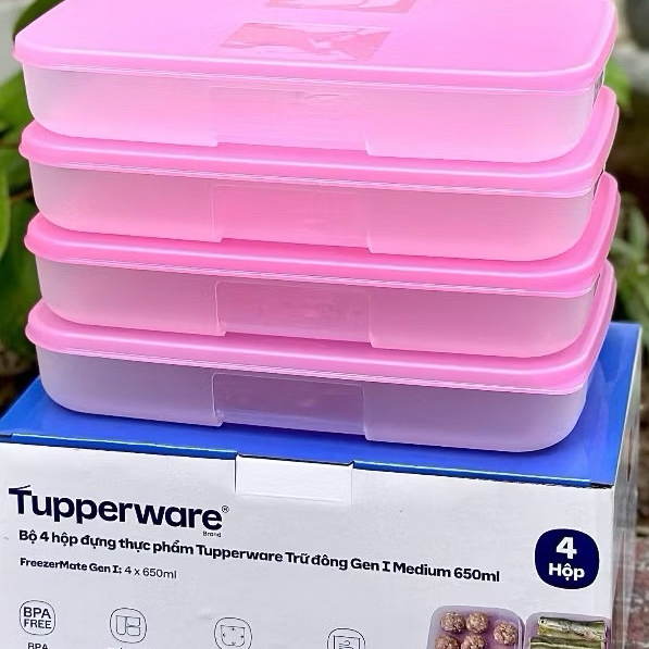 Hộp Trữ Đông Tupperware Freezemate 650ml - Chính Hãng - Đông Dẹt - Nhựa Nguyên Sinh Cao Cấp
