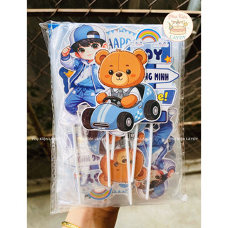 Bịch 10 Set giấy hình cắm Thanh Niên, Siêu xe, đồng hồ sang chảnh cho quý ông, đại gia siêu đẹp