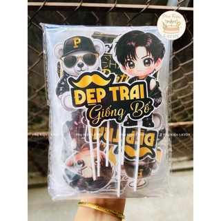 Bịch 10 Set giấy hình cắm Thanh Niên, Siêu xe, đồng hồ sang chảnh cho quý ông, đại gia siêu đẹp