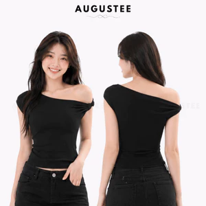 Áo Trễ Vai Nữ Xoắn 1 Bên Form Ôm Freesize Co Giãn Tôn Dáng - Augustee