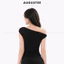 Áo Trễ Vai Nữ Xoắn 1 Bên Form Ôm Freesize Co Giãn Tôn Dáng - Augustee