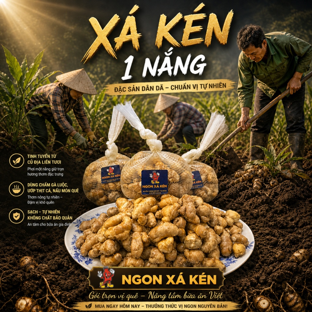 (MUA 1 TẶNG 1) Củ xá kén, địa liền 1 nắng hương vị, gia vị của gia đình.