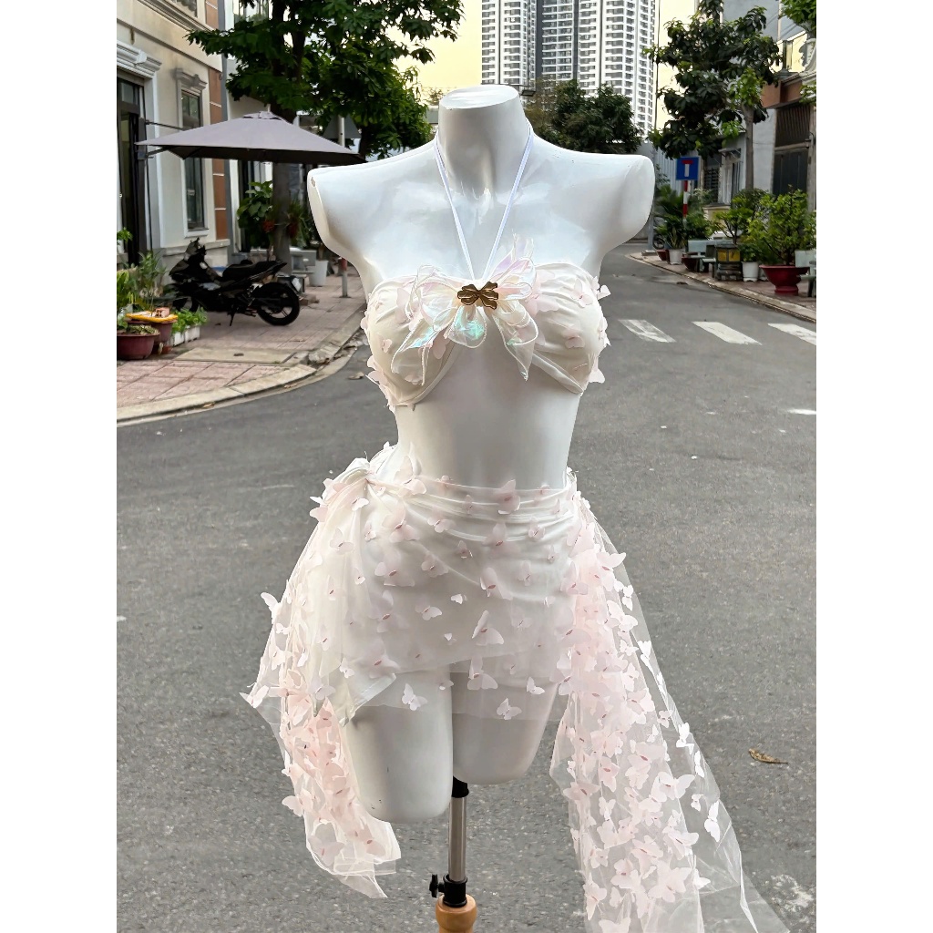 [BKN 969] Set Bikini đi biển Thiết Kế Họa Tiết CÁNH BƯỚM 3D hàng Cao Cấp HAN.T SHOP