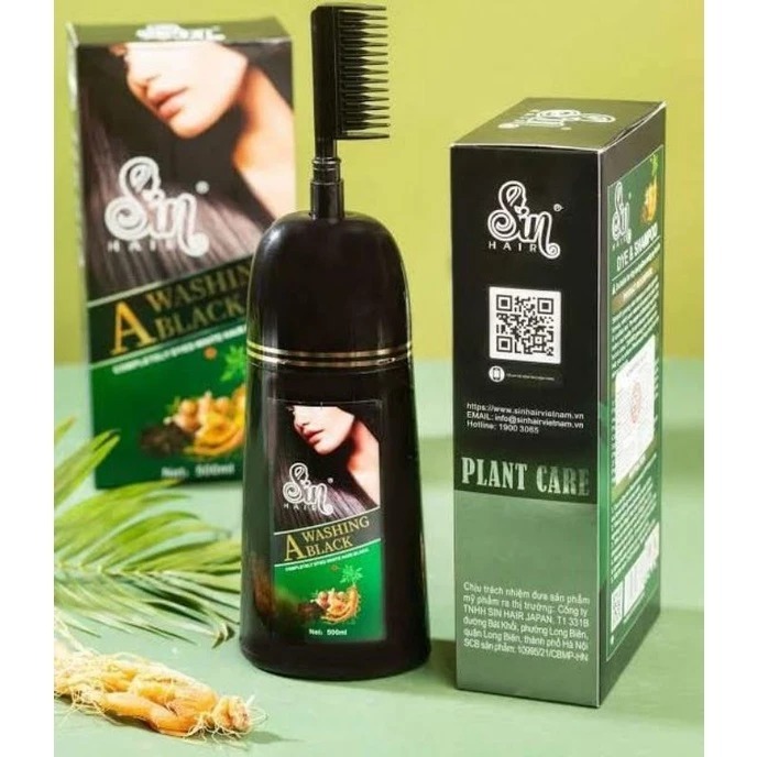 Dầu gội phủ bạc SIN HAIR Nhật Bản chính hãng 500ml thành phần thảo dược tự nhiên giúp phủ bạc hiệu quả tại nhà