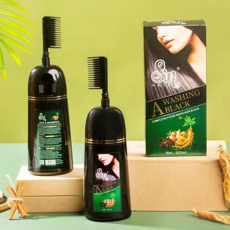 Dầu gội phủ bạc SIN HAIR Nhật Bản chính hãng 500ml thành phần thảo dược tự nhiên giúp phủ bạc hiệu quả tại nhà