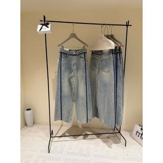 Quần Jean Suông Viền Kẻ Ống Rộng QCCC Cao Cấp