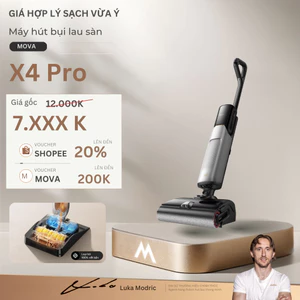 Máy Hút Bụi Lau Sàn Không Dây Mova X4 Pro |Lau sàn với nước nóng 80°C| BH 36 tháng