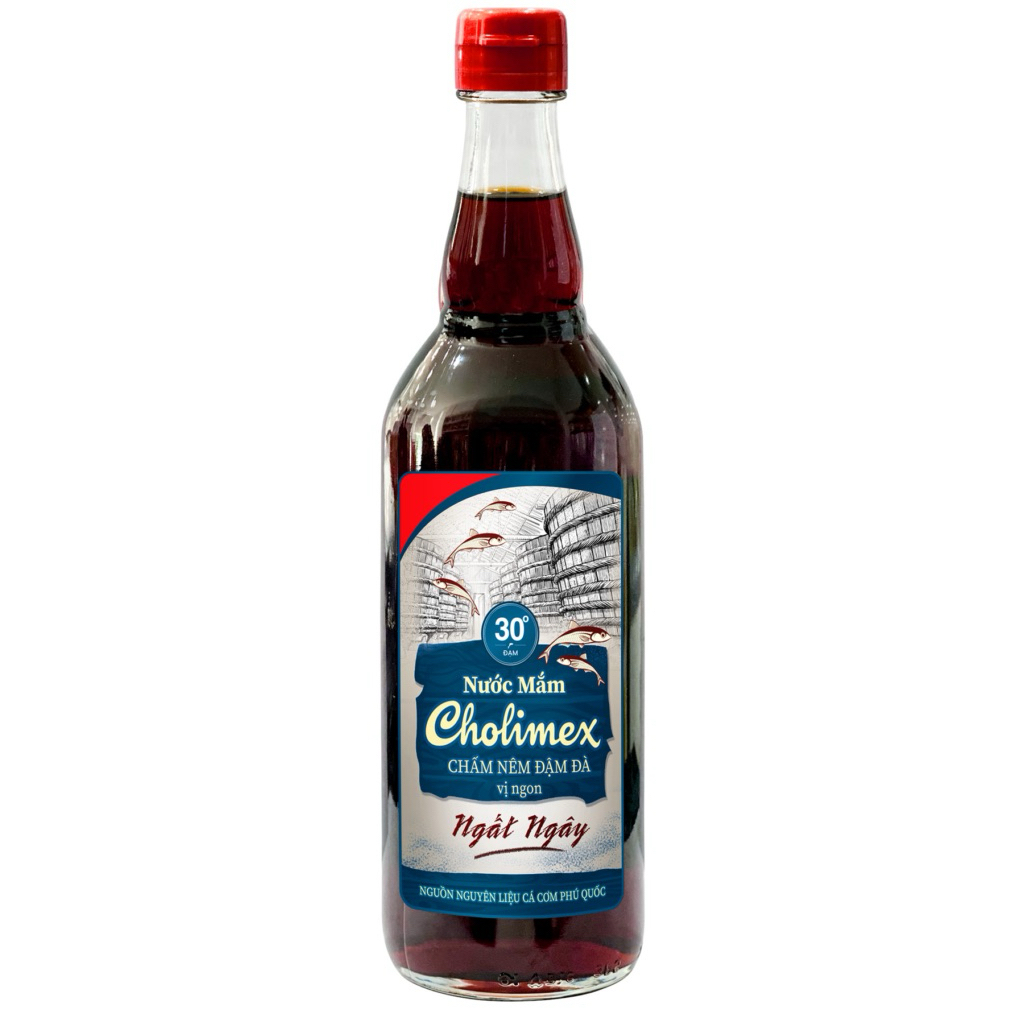 Nước mắm Cholimex cao đạm 30 độ đạm - Cá cơm tươi nguyên chất 500ml 750ml