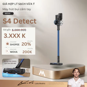Máy Hút Bụi Cầm Tay Không Dây Mova S4 Detect Công Suất 425W, Cuộn Lăn Công Nghệ | BH 36 tháng